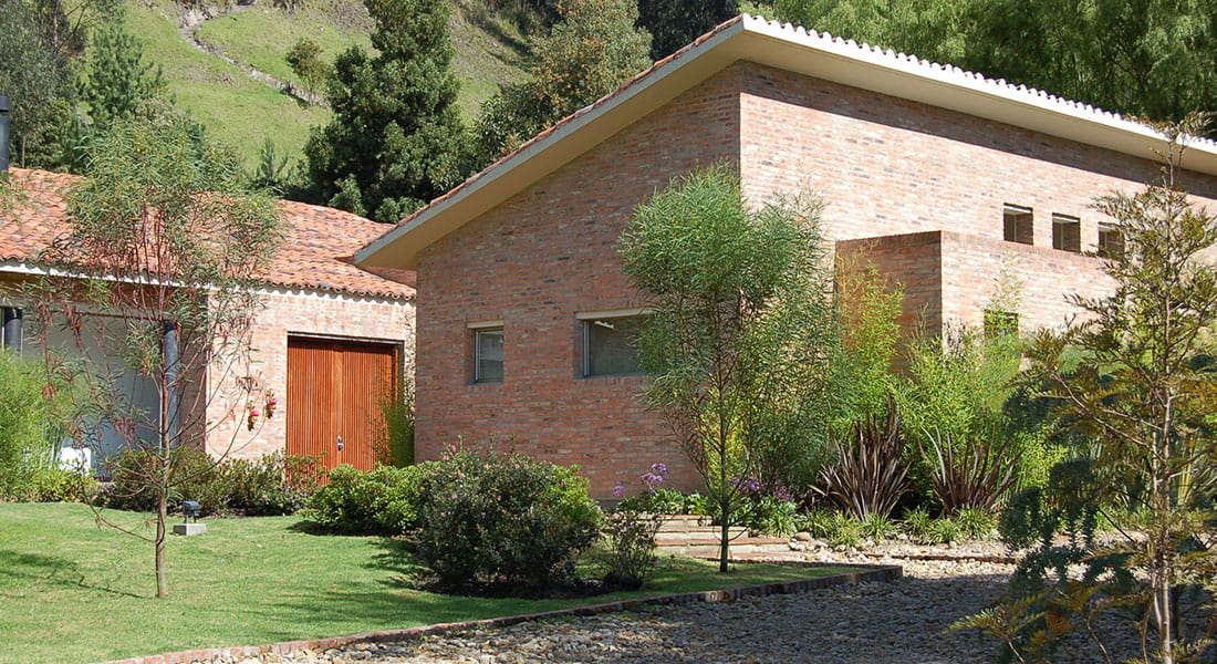 exterior noche casa campestre cajicá